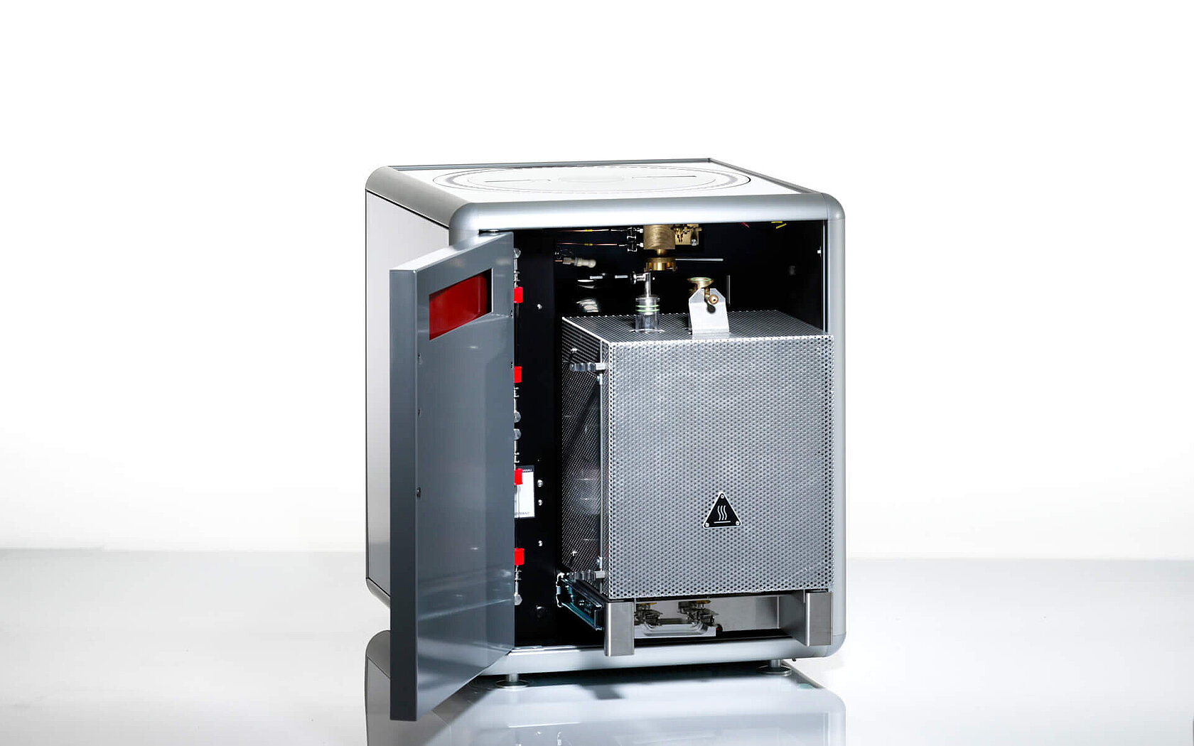 Elemental analyzer vario EL cube with open door and furnace slid out