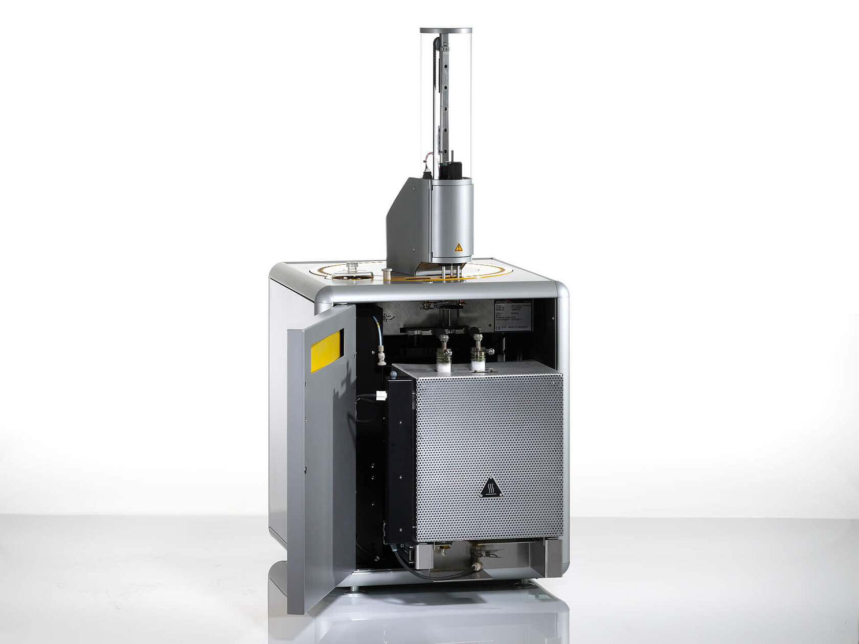 Sulfur and nitrogen analyzer trace SN cube with open door and furnace slid out