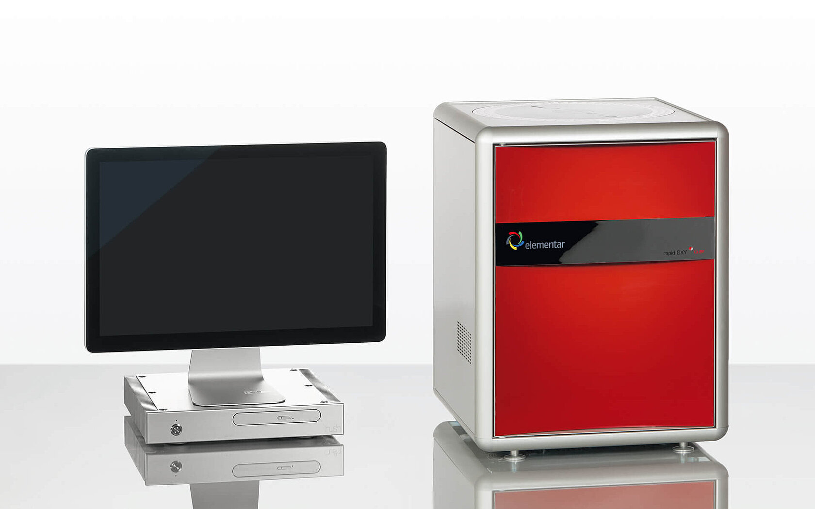 Oxygen analyzer rapid OXY cube with computer and monitor