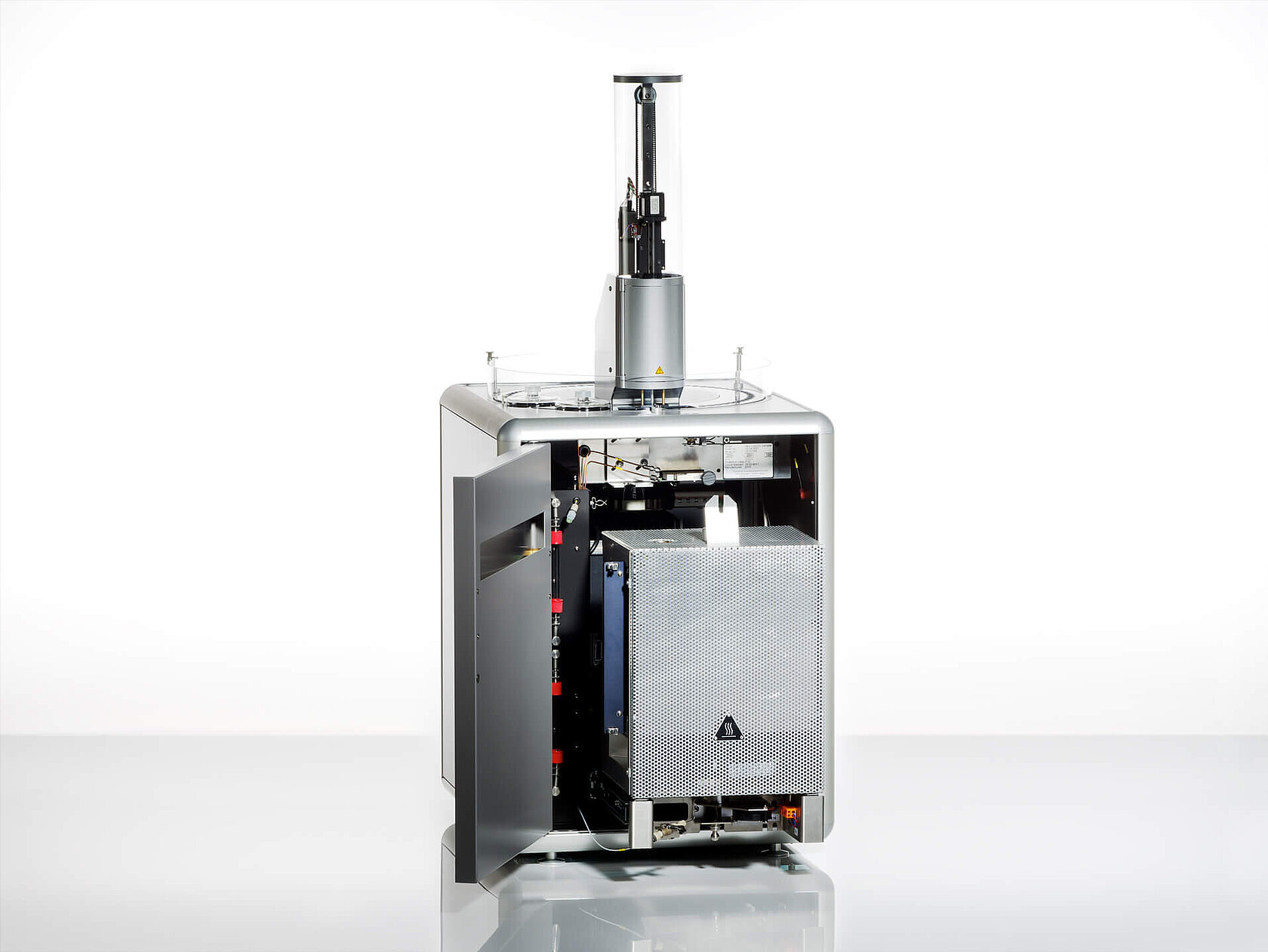 Oxygen analyzer rapid OXY cube with vario LIQUID sampler and furnace slid out