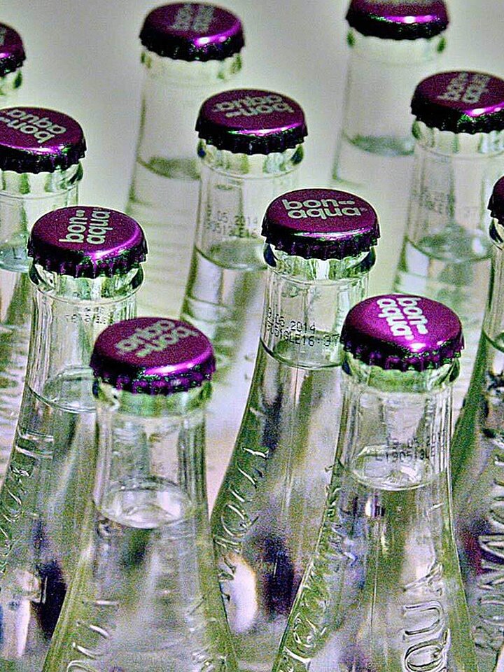 Bottles of mineral water
