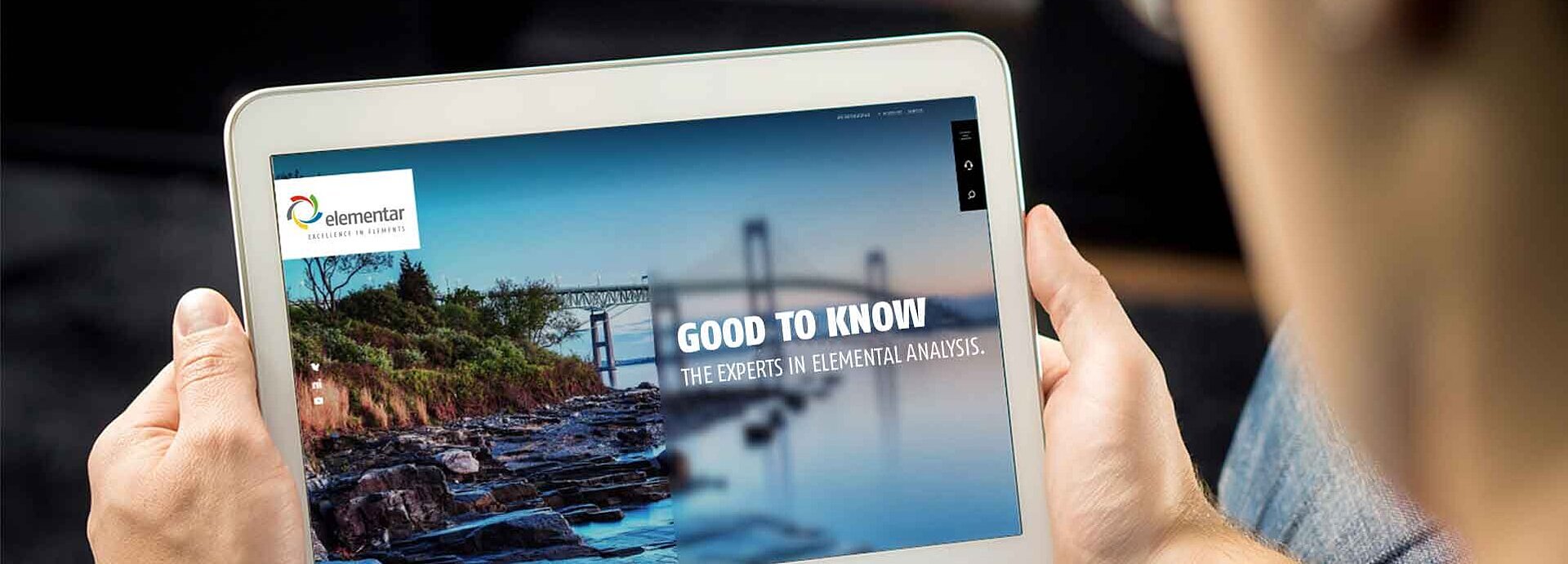 ELEMENTs blog Man looking at an iPad screen