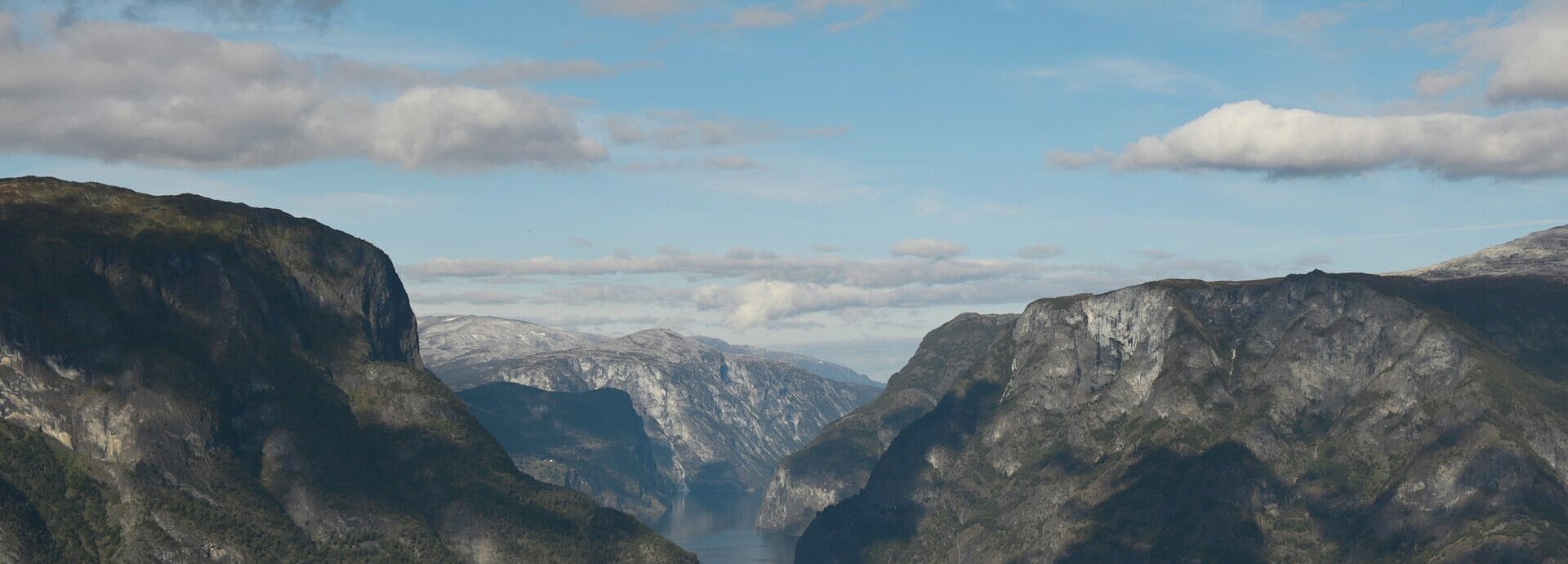 Image of the Sognefjord, the deepest fjord in Norway.