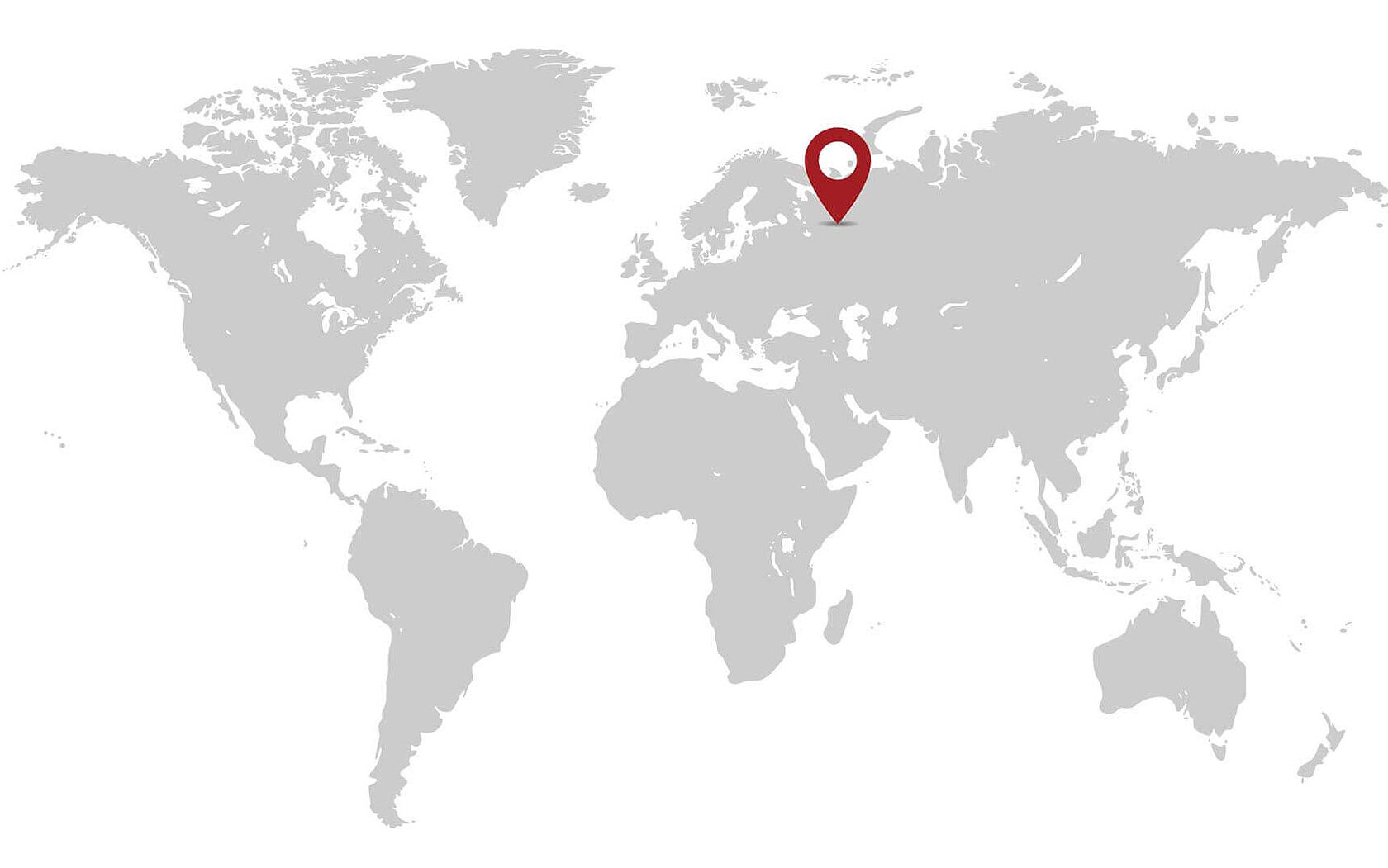 World map with marker