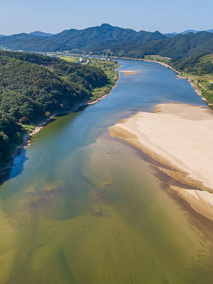 River landscape in South Korea