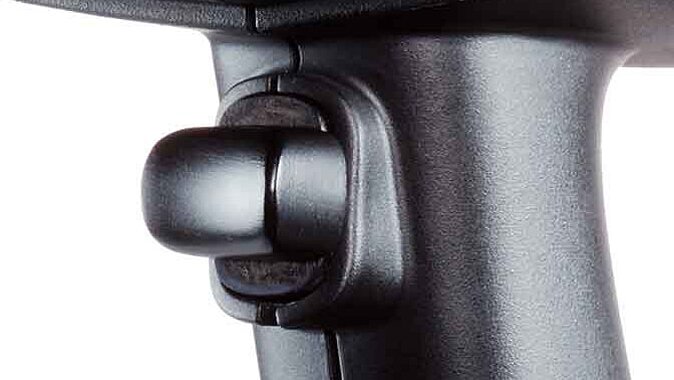 Detailaufnahme des gesicherten Safety Lock des Funkenspektrometers